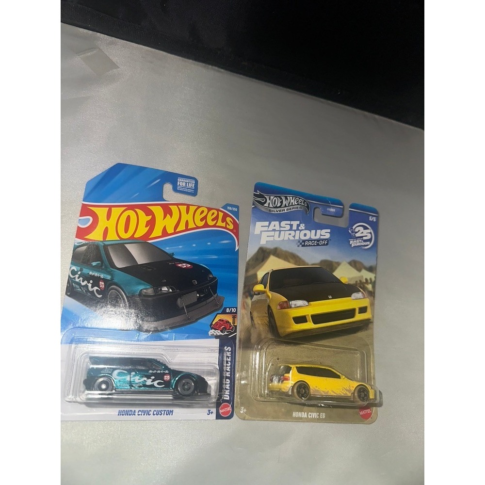 Hot Wheels Honda Civic Custom Drag Racers & Fast Furious Civic EG Lot of 2 - Picture 3 of 4